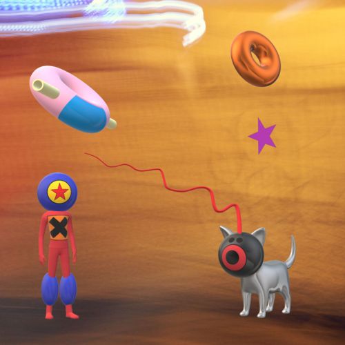 Homme et chat sous un pont