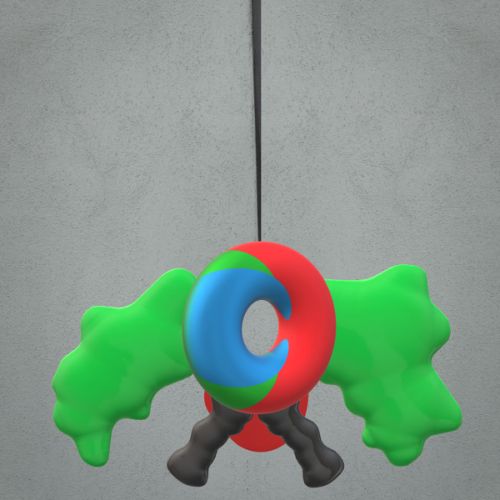 Spider-Man frit dans de la peinture acrylique