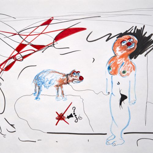 N° 732 - Femme avec son chien