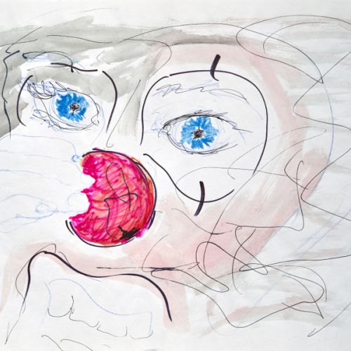 N° 719 - Portrait d’une femme clown