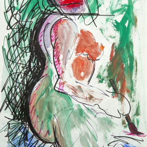 N° 728 - Femme en train de peindre