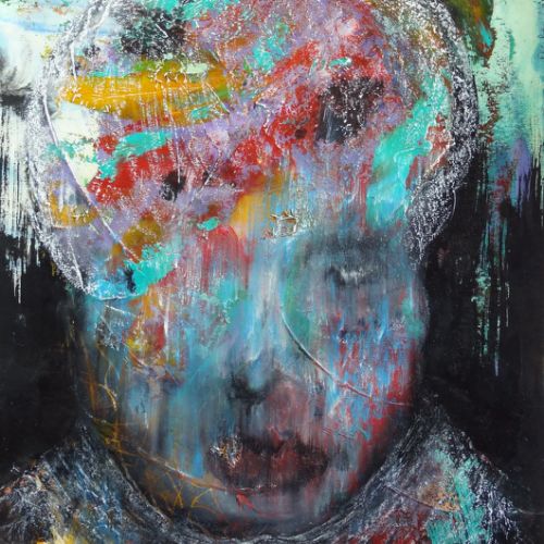 N° 216 - Enfant (34x49 cm) Acryl, encre de chine, pastel sur papier 1997