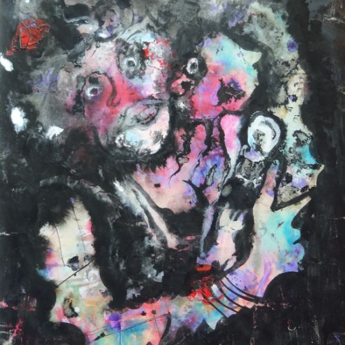 N°163 - Etude, d'après les amoureux de Picabia (29,5x40 cm) 1997 sur papier