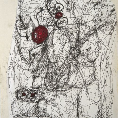 N° 475 - Clown à la guitare - 1999 (20,2x29,5 cm)