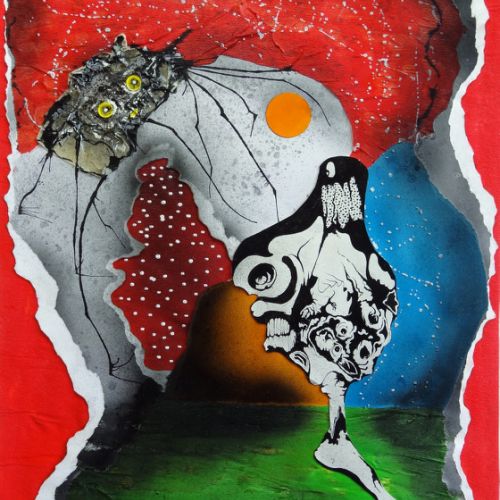 N° 10 - La grosse araignée (vague souvenirs d'enfance) 1995 (50x65 cm)