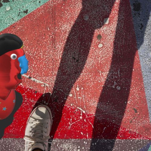 JH à casquette, croisant une coccinelle sur son chemin, n° 2