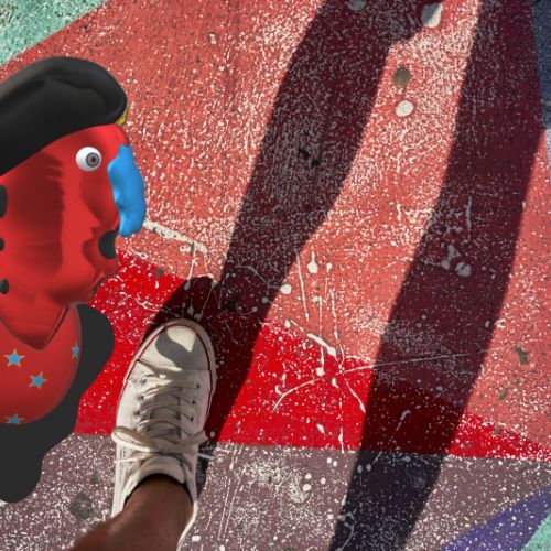 JH à casquette, croisant une coccinelle sur son chemin, n° 3