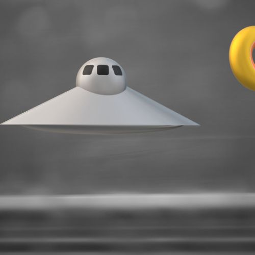 Soucoupe volante au décollage