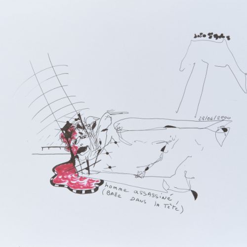 N° 623 - Homme assassiné - 2000 (21x29,6 cm)