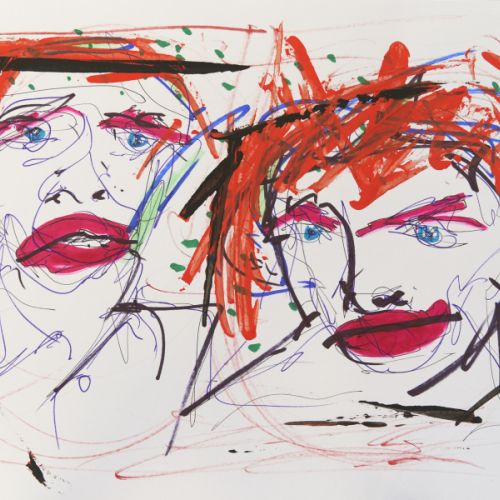 N° 672 - Homme et femme - 2000 (21x29,7 cm)