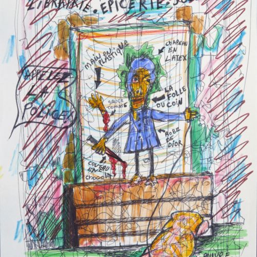 N° 506 - La folle du coin - 1999 (19,4x29,5 cm)