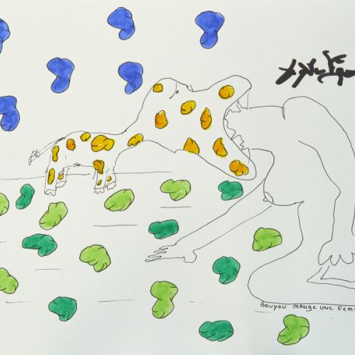N° 431 - Bouyou mange une femme - 1999 (24x32 cm)