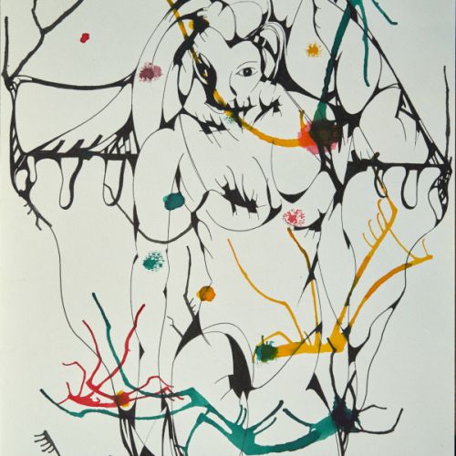 N° 208 - 4 filles en maillot de bain (n° 1) - 1997 (21x29,8 cm)