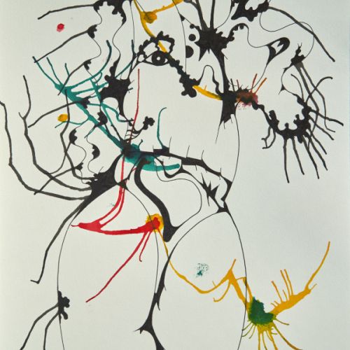 N° 210 - 4 filles en maillot de bain (n° 3) - 1997 (21x29,8 cm)