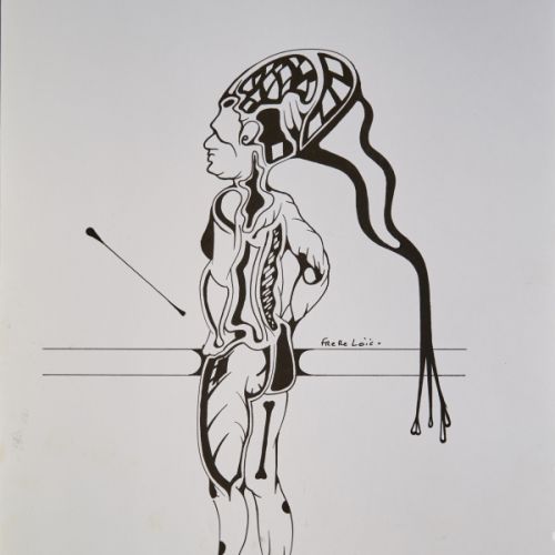 N° 174 - Homme debout - 1997 (25,2x32,5 cm)