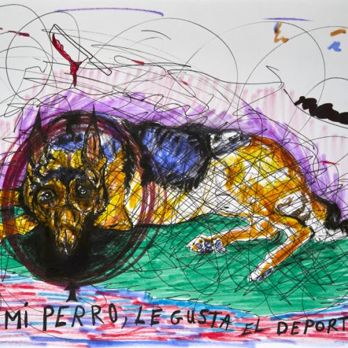 N° 503 - Un chien - 1999 (19,5x29,5 cm)