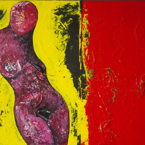 N° 342 - Femme nue - Acryl sur toile - 38 x 46 cm (1999)