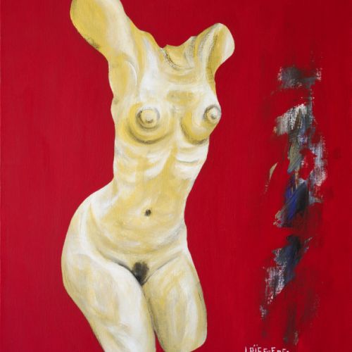 N° 337 - Étude du corps - Acryl sur toile (50 x 61 cm) 1999