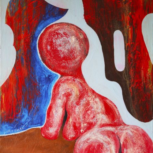N° 316 - Femme nue - Acryl sur toile (50 x 65 cm) 1998