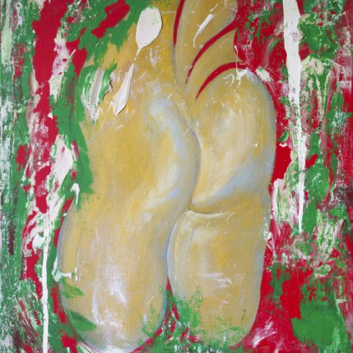 N° 338 - Postérieur dans la nature - Acryl sur toile (50 x 65 cm) 1999