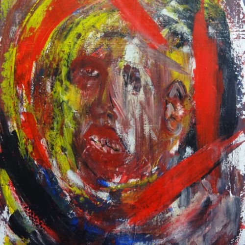 N° 637 - Portrait - Acryl sur isorel (43 x 58 cm) - 2000