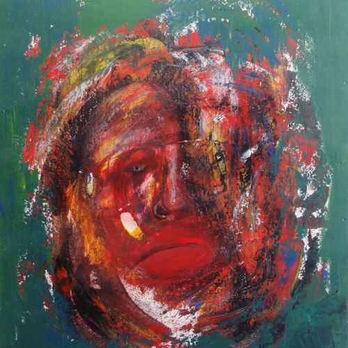 N° 636 - Portrait - Acryl sur isorel (49 x 59 cm) - 2000
