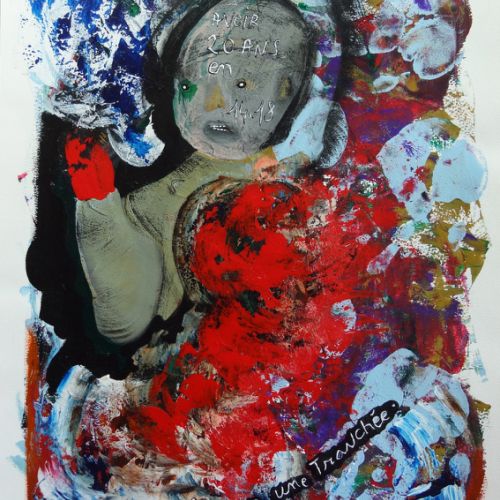 N° 310 - Avoir 20 ans en 14-18 (1998) Acryl sur papier (50x65 cm).